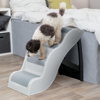 Image showing  4 Step Pet Stairs, Lightweight and Collapsible, Easy to Store, Non-Slip Treads, Ideal for Dogs and Cats
