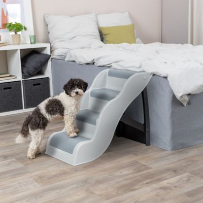 Image showing  4 Step Pet Stairs, Lightweight and Collapsible, Easy to Store, Non-Slip Treads, Ideal for Dogs and Cats