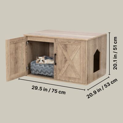 Image showing 5 th TRIXIE XL Farmhouse Litter Box Enclosure Furniture, Indoor Cat House, Hidden Cat Litter Box, Cat Washroom