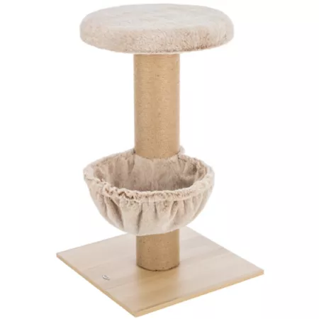 TRIXIE Mauricio 33" Cat Tree with Sisal Scratching Post Plush Perch and Hanging Hammock Cat Scratching Post Cat Trees & Condos