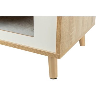 Image showing 7 th TRIXIE Isa Indoor Cat Condo, Modern Cat Bed Side Table & Nightstand, Cat Hideaway Cave with Cozy Cushion
