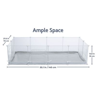 Image showing  Indoor Enclosure for Small Pets, Indoor Pen with Water-Resistent Base, Small Animal Playpen, Guinea Pig, Hedgehog