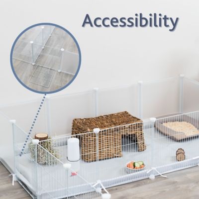Image showing 8 th TRIXIE Indoor Enclosure for Small Pets, Indoor Pen with Water-Resistent Base, Small Animal Playpen, Guinea Pig, Hedgehog