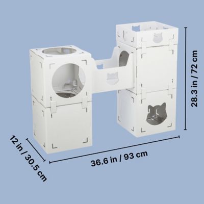 Image showing 9 th TRIXIE Casa Cara Modular Cardboard Cat Condo, Indoor Cat Play Tower, Corrugated Cat House, Cat Hideout