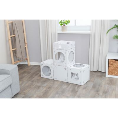 Image showing 10 th TRIXIE Casa Cara Modular Cardboard Cat Condo, Indoor Cat Play Tower, Corrugated Cat House, Cat Hideout