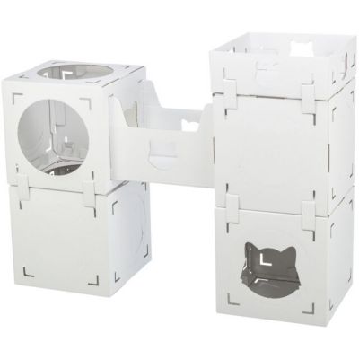 Image showing 11 th TRIXIE Casa Cara Modular Cardboard Cat Condo, Indoor Cat Play Tower, Corrugated Cat House, Cat Hideout