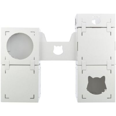 Image showing 12 th TRIXIE Casa Cara Modular Cardboard Cat Condo, Indoor Cat Play Tower, Corrugated Cat House, Cat Hideout