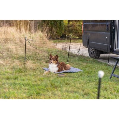Image showing  Portable Pet Fence, Mesh Dog Playpen, Ideal Outdoor Camping Fence, Lightweight Easy to Transport