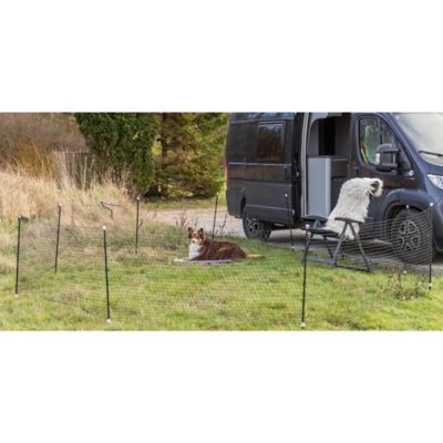 Image showing  Portable Pet Fence, Mesh Dog Playpen, Ideal Outdoor Camping Fence, Lightweight Easy to Transport