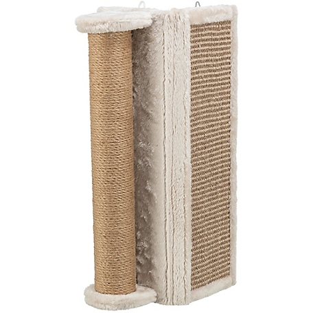 TRIXIE Wall Mounted Corner Sisal Scratching Board and Jute Post, Vertical Cat Scratcher