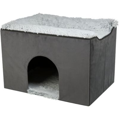 TRIXIE Harvey Cave for Cats, Cat Condo, Indoor Cat Cube House, Foldable Cat Hideaway, Pet Condo for Cats and Small Dogs