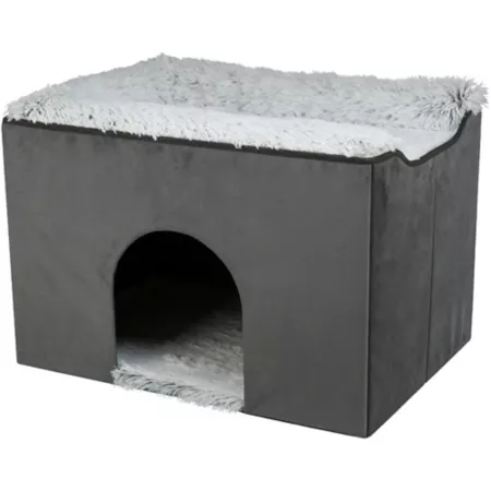 TRIXIE Harvey Cave for Cats Cat Condo Indoor Cube Cat House Collapsible Cat Hideout Pet Condo for Cats and Small Dogs Cat Trees & Condos