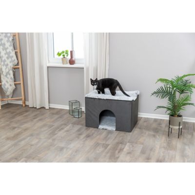 Image showing  Harvey Cave for Cats, Cat Condo, Indoor Cat Cube House, Foldable Cat Hideaway, Pet Condo for Cats and Small Dogs