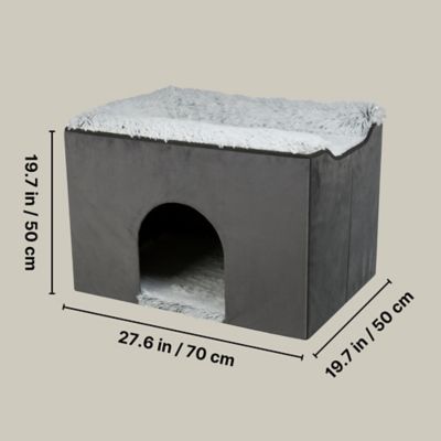Image showing  Harvey Cave for Cats, Cat Condo, Indoor Cat Cube House, Foldable Cat Hideaway, Pet Condo for Cats and Small Dogs