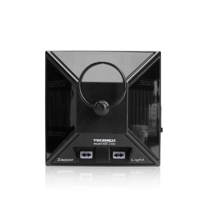 Image showing 9 th Techko Solar Bug Zapper Lantern with 360 deg. Easy-Clean Brush