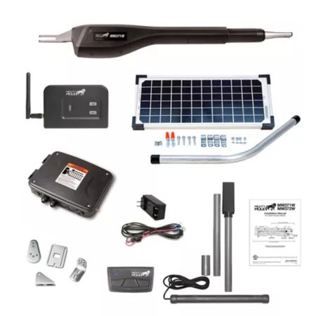 Mighty Mule Medium Duty Single Arm Solar Gate Opener Kit Gate Openers