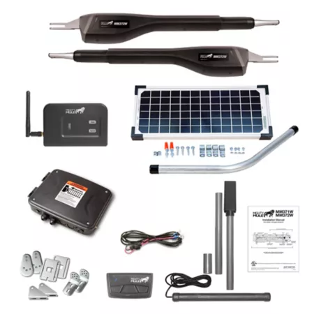 Mighty Mule Medium Duty Dual Arm Solar Gate Opener Kit Gate Openers