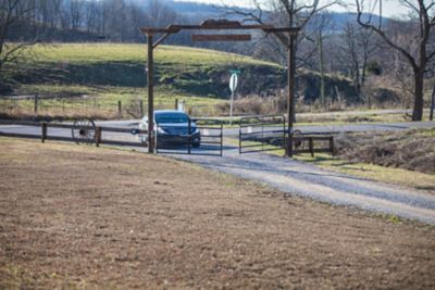 Image showing 7 th Mighty Mule Dual Arm Medium-Duty Solar Gate Opener Kit