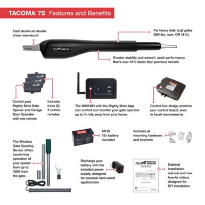Image showing  Heavy-Duty Single Arm Gate Opener Kit