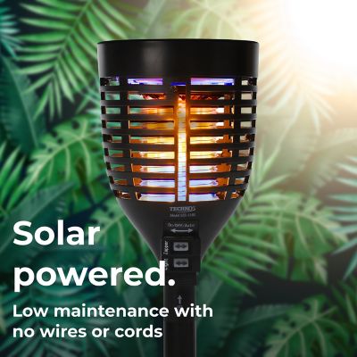 Image showing  Solar Bug Zapper Torch with 360 deg. Easy-Clean Brush
