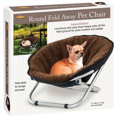 Image showing  Pet Cozy Chair - Brown Fleece Top Cushion for Small Dogs