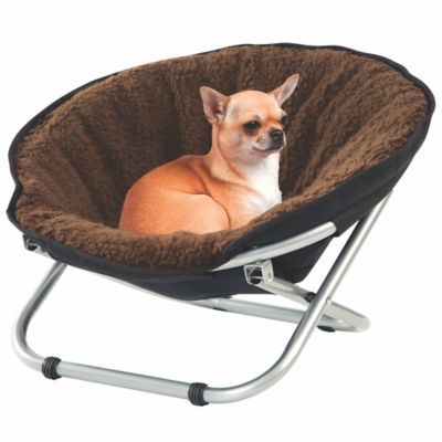 Image showing 7 th Etna Products Pet Cozy Chair - Brown Fleece Top Cushion for Small Dogs