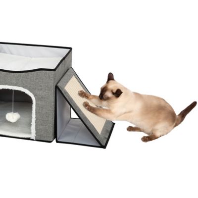 Image showing  Foldaway Cat Condo & Play Center with Interactive Hanging Ball for Kittens