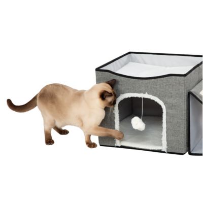Image showing 5 th Etna Products Foldaway Cat Condo & Play Center with Interactive Hanging Ball for Kittens