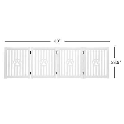 Image showing 5 th Trimate 4 Panel Dog Gate - Foldable Wooden Freestanding Pet Gate