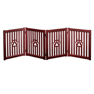 Trimate 5 Panel Dog Gate - Foldable Wooden Freestanding Pet Gate