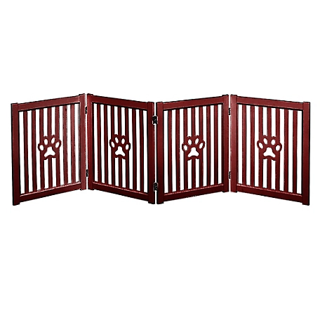 Trimate 5 Panel Dog Gate - Foldable Wooden Freestanding Pet Gate