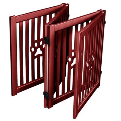 Image showing  Foldable 5-Panel Freestanding Wooden Pet Gate