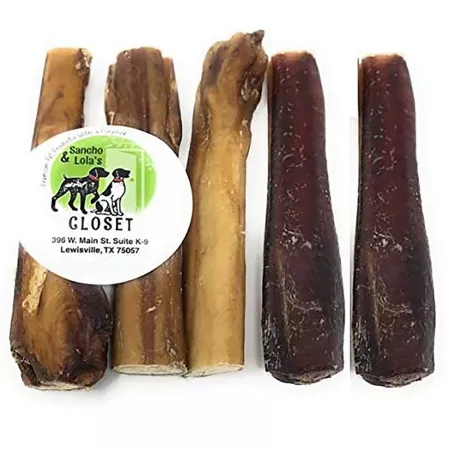 Sancho & Lola's Closet 6 in Bully Sticks - Jumbo 5 ct - Dog treat Bully Sticks