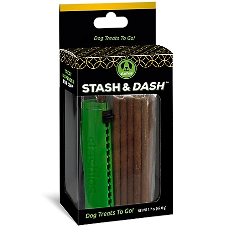 Stashios Stash & Dash Kit - Cheese Flavor, Dispenser & 10 Sticks - Soft & Chew Dog Treats