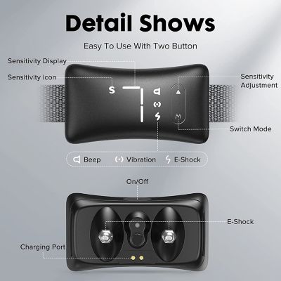 Image showing  Trundle LED 4-Mode Automated Vibration Sound and Stimulation Anti-Bark Dog Collar