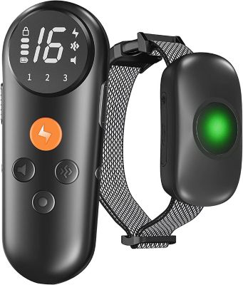 Pet Life Ellipse LED 1-to-3 Dog 550-Yard Range 16-Level Vibration Sound and Stimulation Training Dog Collar