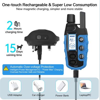 Image showing  Ranger 1-to-2 Dog 650 Yard Range 16-Level Vibration and Sound Training Dog Collar Additional Receiver