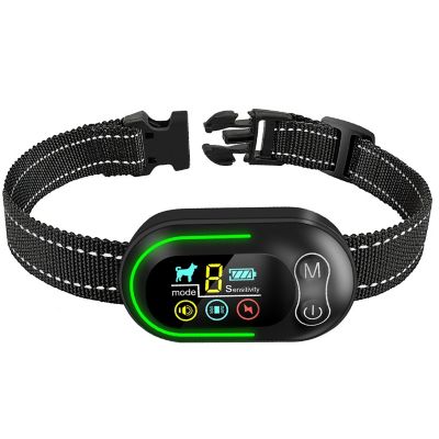 Pet Life Digi-Bark LED 5-Level Sensitivity and 6-Step Automated Beep Vibration and Stimulation Anti-Bark Dog Collar