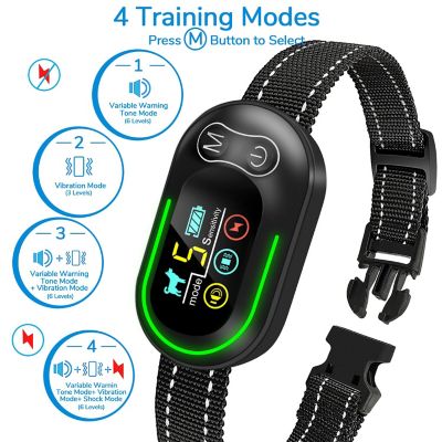 Image showing 1 th Pet Life Digi-Bark LED 5-Level Sensitivity and 6-Step Automated Beep Vibration and Stimulation Anti-Bark Dog Collar