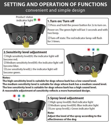 Image showing 7 th Pet Life Bark-Myst 3-Level Sensitivity of Spray and Tone Anti-Bark Dog Collar