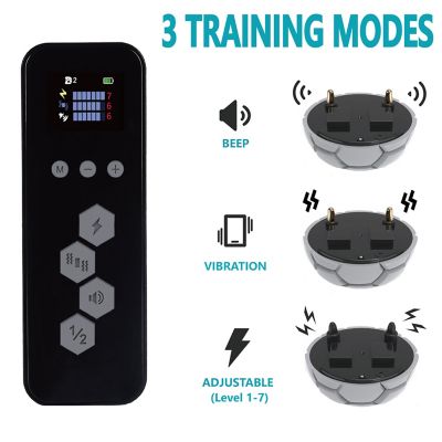 Image showing  Howless LED 1-to-2 Dog 1,200 Foot Range 7-Level Vibration and Sound Training Dog Collar