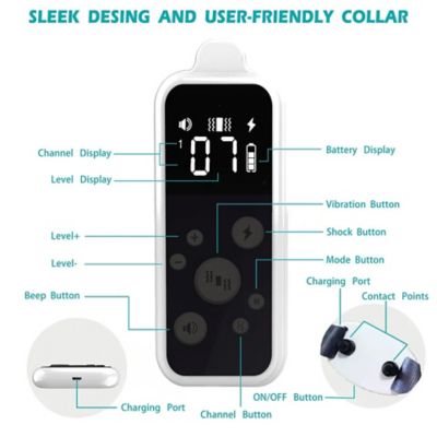Image showing  Barksafe LED 1-to-3 Dog 1,200 Foot Range 7-Level Vibration and Sound Training Dog Collar