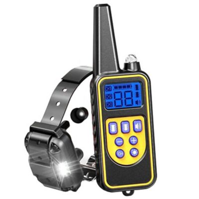 Image showing  Barkshield LED 1-to-3 Dog 900 Yard Range 7-Level Vibration and Sound Training Dog Collar