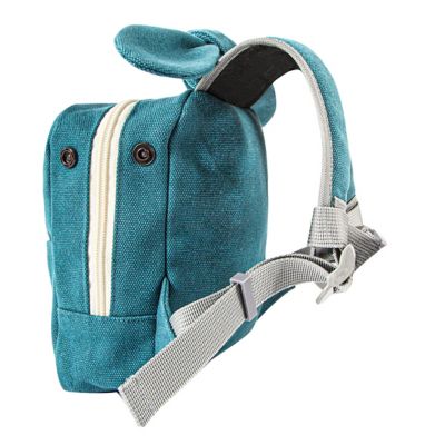 Image showing  Navy Large-Pocketed Zippered Duffle Dog Backpack and Harness