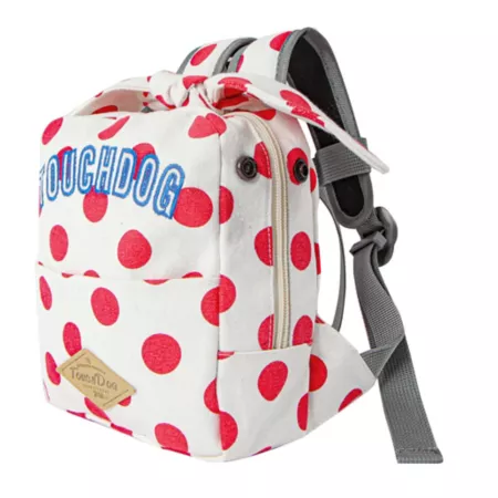 Touchdog Polka Dot Large Dog Backpack and Harness with Zipper Dog Basic Harnesses