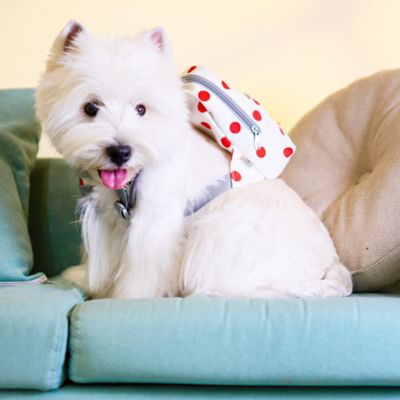 Image showing 5 th Touchdog Polka Dot Large Pocketed Zippered Duffle Dog Backpack and Harness