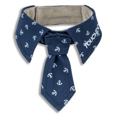 Image showing  Navy Pattern Easy-Adjustable Velcro Designer Accessory Fashion Dog Necktie