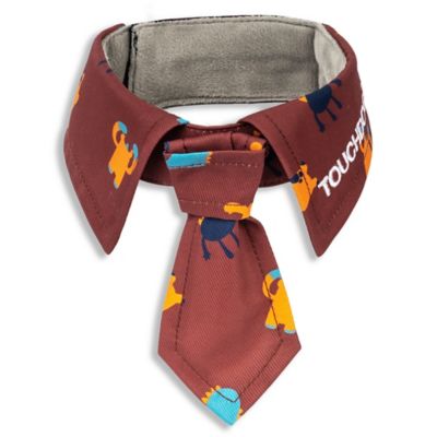 Touchdog Red Pattern Easy-Adjustable Velcro Designer Accessory Fashion Dog Necktie