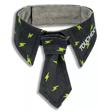 Touchdog Black Pattern Easy-Adjustable Velcro Designer Fashion Accessory Dog Tie Dog Bandanas Ties & Accessories