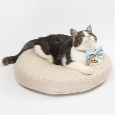 Image showing  Floral Patterned Designer Cat Collar with Bow